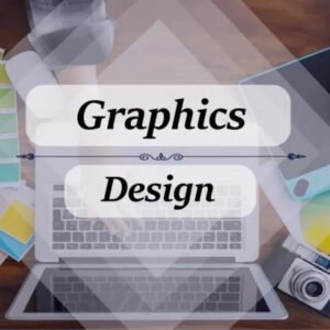 Professional graphic design workspace creating branding assets and visual content for digital marketing services